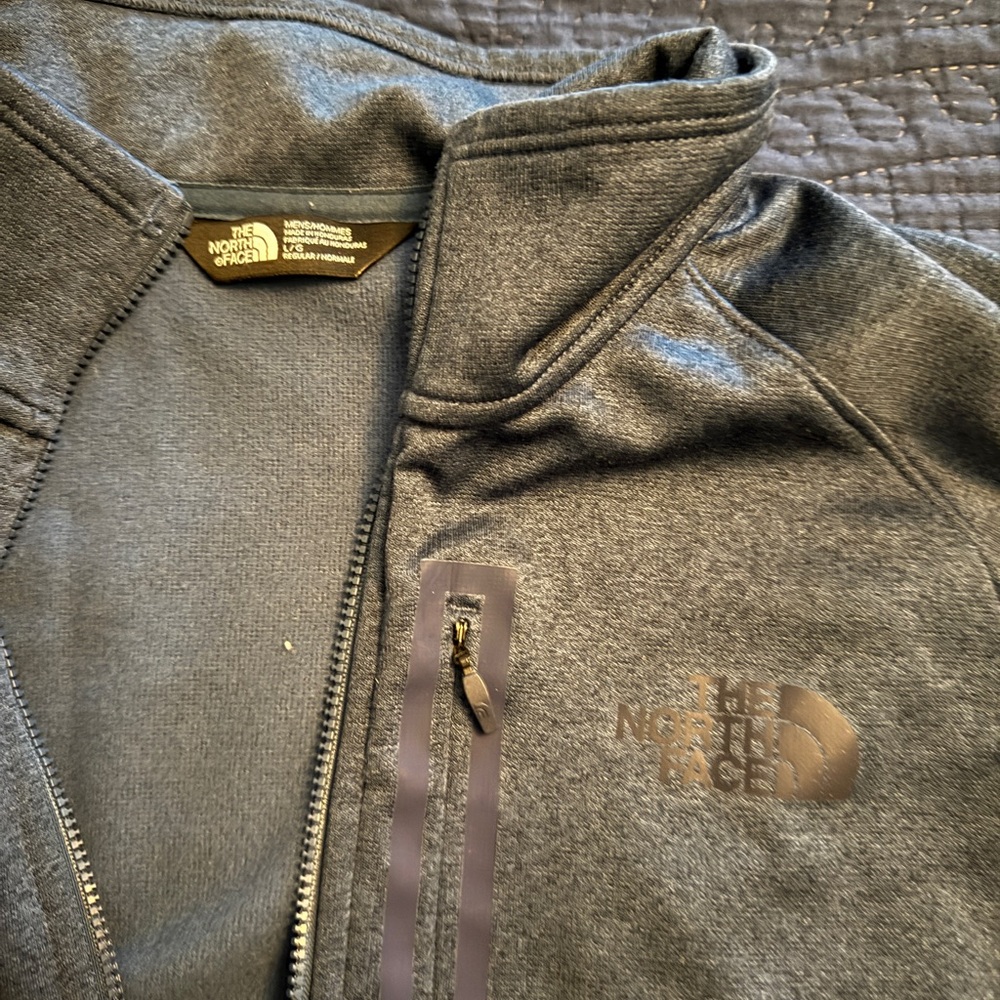 The North Face Heather Blue 1/2 Zip  Jacket